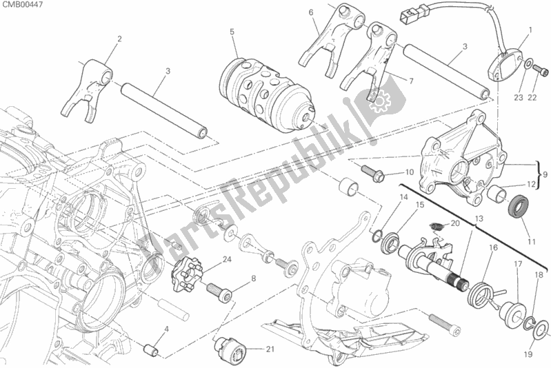 Todas las partes para Control De Cambio De Marchas de Ducati Superbike 1299 ABS Brasil 2016